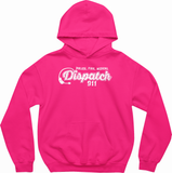 911 Dispatch Varsity Style Distressed Graphics Hoodie Sweater