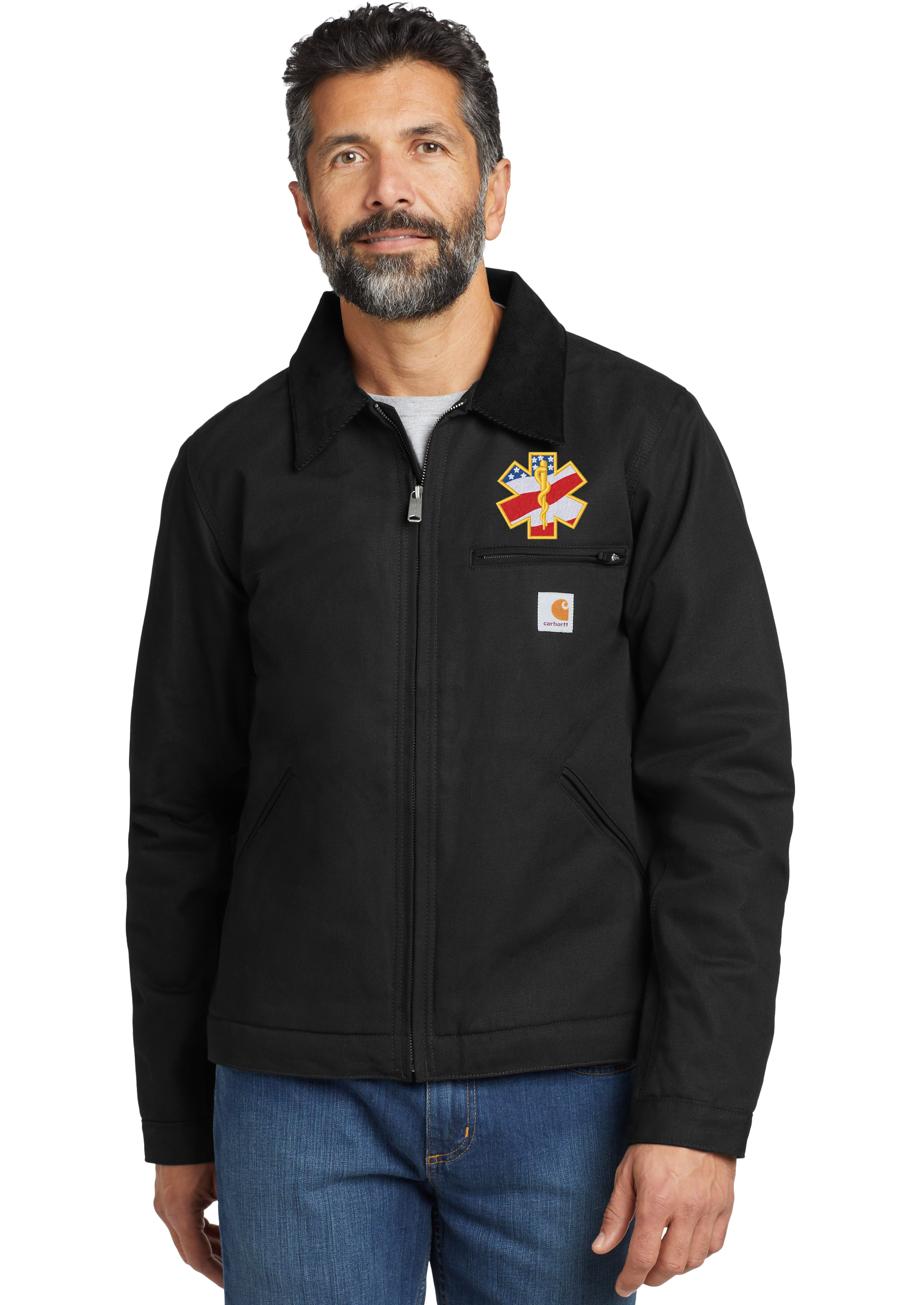 Carhartt デトロイトジャケットPerfect Attendance Carhartt Duck Detroit Jacket with Custom Embroidery - Blanket