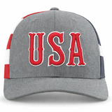 USA Hat with Puff Embroidery on a Richardson 112 Trucker Cap - Cold Dinner Club