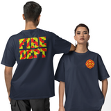 Fire Dept Red & Yellow Chevron Unisex T Shirt