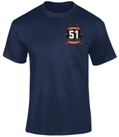 Firefighter Custom Fire Helmet Shield Graphic T Shirt