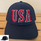 USA Hat with Puff Embroidery on a Richardson 112 Trucker Cap - Cold Dinner Club