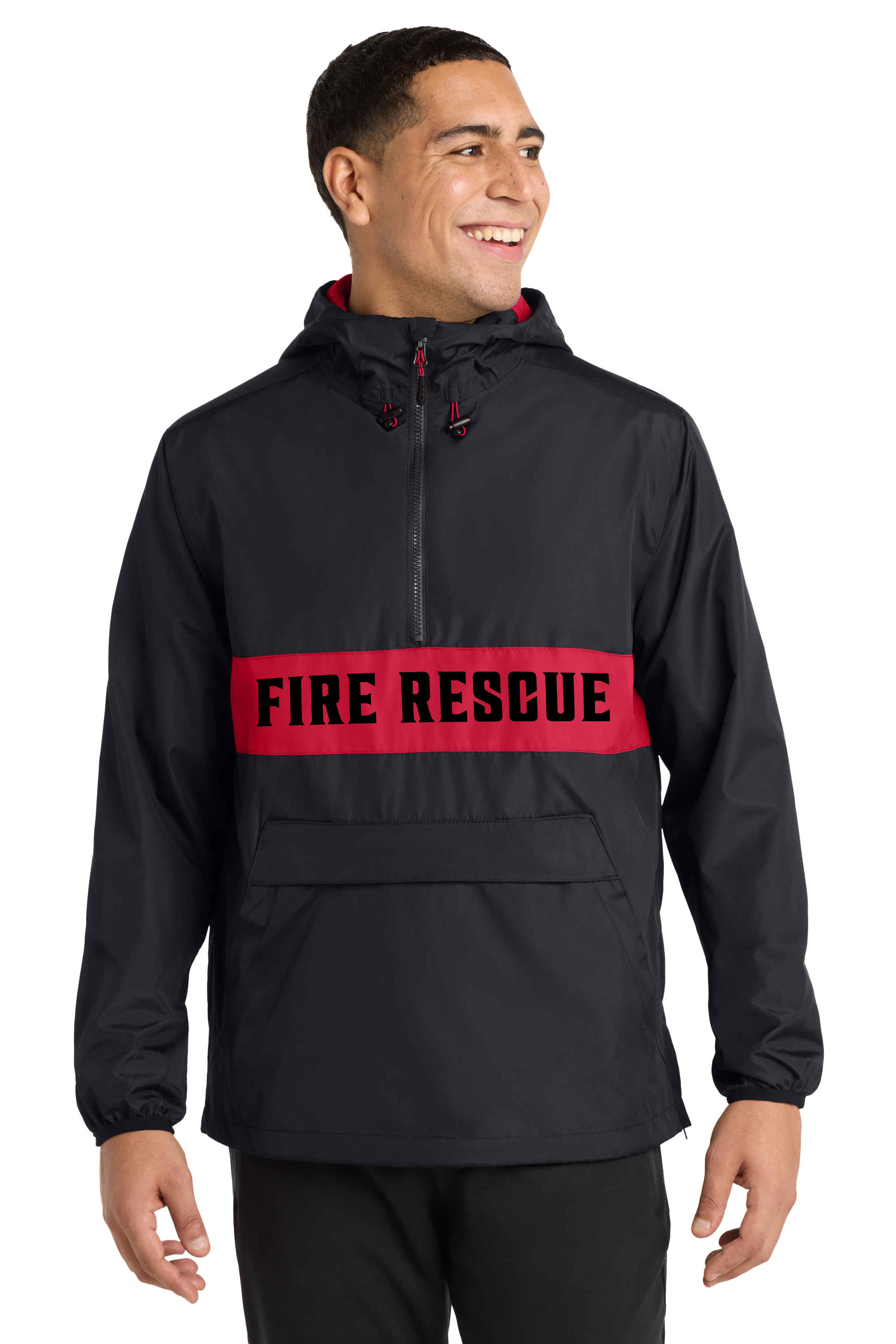 Fire Dept Windbreaker Jacket Zipped Pocket Anorak | Cold Dinner Club
