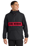 Fire Dept Windbreaker Jacket Zipped Pocket Anorak