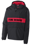 Fire Dept Windbreaker Jacket Zipped Pocket Anorak