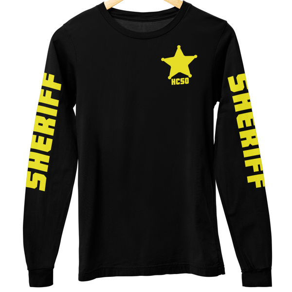 Long Sleeve Sheriffs Office Custom Unisex T Shirts for Sheriff, Deputy, Dispatcher, Detention, and Staff