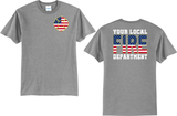 Fire Department Station T Shirt with Patriotic Design