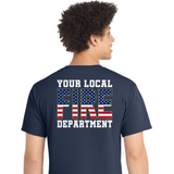 Fire Department Station T Shirt with Patriotic Design