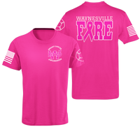 Pink Ribbon Fire Department Breast Cancer Awareness Unisex Uniform T Shirts - Cold Dinner Club