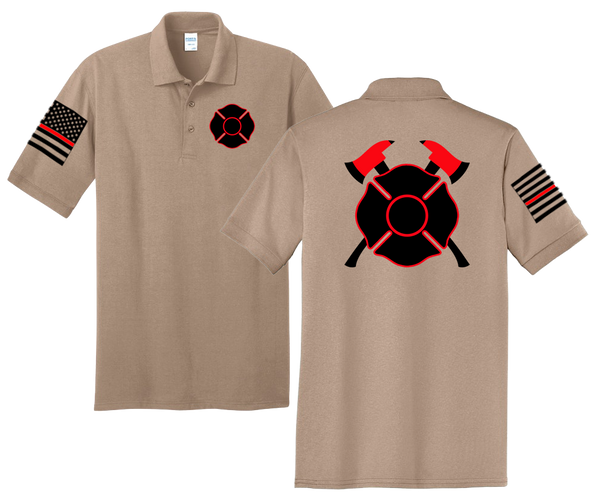 Custom fire department polo shirts sale