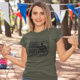 Proud To Be An American Military Mom T Shirt - Army, Navy, USAF, USCG, USSF, USMC - Cold Dinner Club