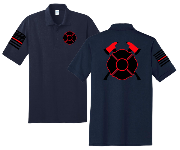 Custom fire department clearance polo shirts