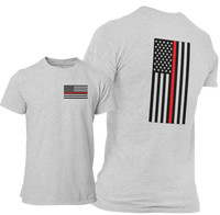 Thin Red Line Flag Unisex T Shirt - Pooky Noodles