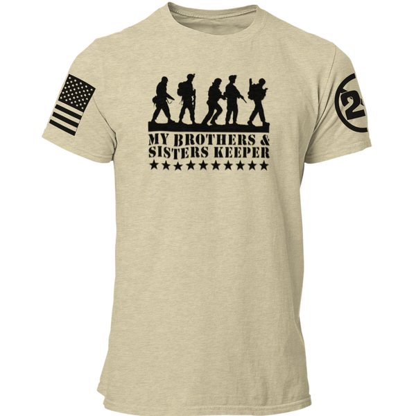 Stop 22 My Brothers & Sisters Keeper Military Veterans Unisex T Shirt