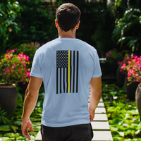 Thin Gold ~ Yellow Line Flag Unisex T Shirt - Pooky Noodles