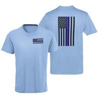 Thin Blue Line Flag Unisex T Shirt - Pooky Noodles