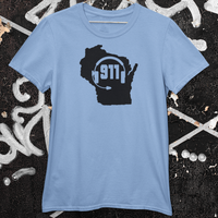 50 States Collection Wisconsin 911 Dispatcher Unisex T Shirt - Pooky Noodles