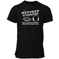 Retired 911 Dispatch Unisex T Shirt - Fun Dispatcher Retirement Gift - Cold Dinner Club