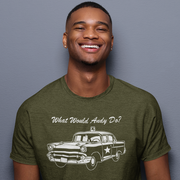 Vintage Patrol Car captioned What Would Andy Do? Unisex T Shirt - Cold Dinner Club