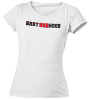 BrotHERhood Female Firefighter Woman Lady Fire Service Red Line V Neck T Shirt - Cold Dinner Club
