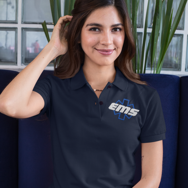 EMS Star of Life Navy Blue Unisex Uniform Polo Shirts