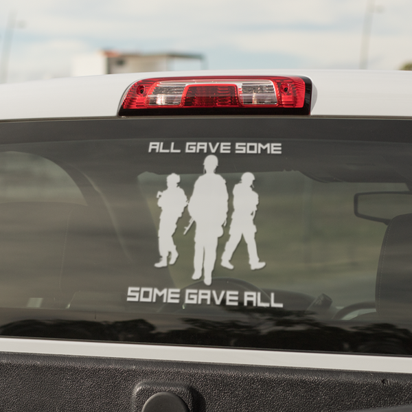 Veteran Tribute Window Decal - All Gave Some Some Gave All - Cold Dinner Club
