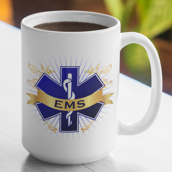 EMS Star of Life Large 15 Ounce Coffee Mug - Cold Dinner Club