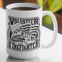 Volunteer Firefighter Large 15 Ounce Coffee Mug - Cold Dinner Club